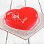 Decorated Red Heart Cake